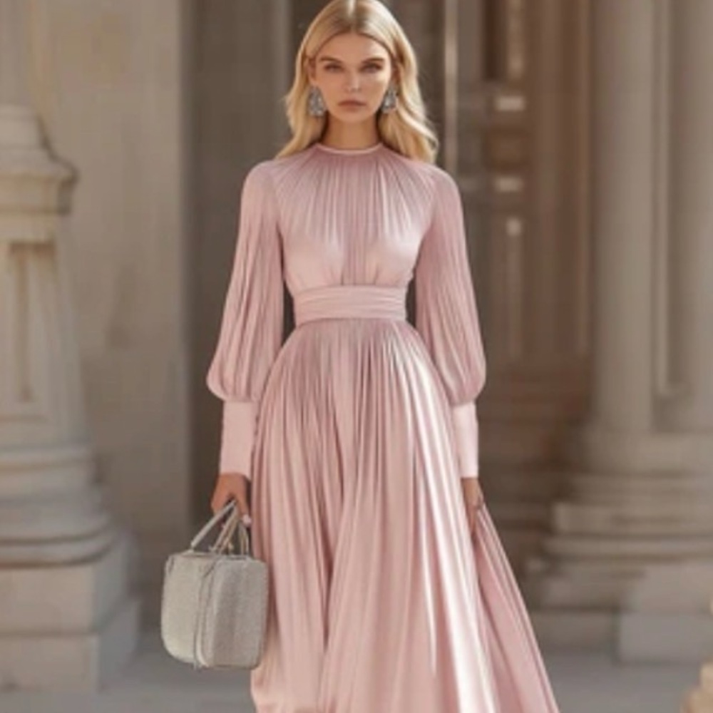 Elegant Pink Evening Gown